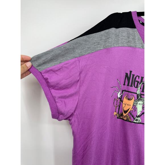 Disney The Nightmare Before Christmas Purple Tee Sleep Shirt Top XL NEW - Picture 5 of 11